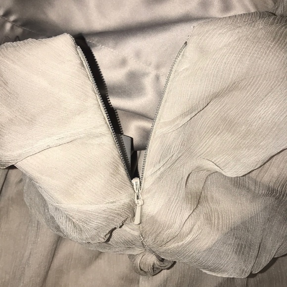 Amsale Dove Grey/Silver Formal Bridesmaid Dress - Picture 8 of 8